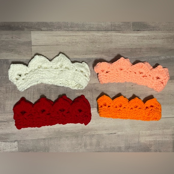NEW NEVER WORN crochet crown tiara infant newborn baby photo photography prop - Picture 4 of 7